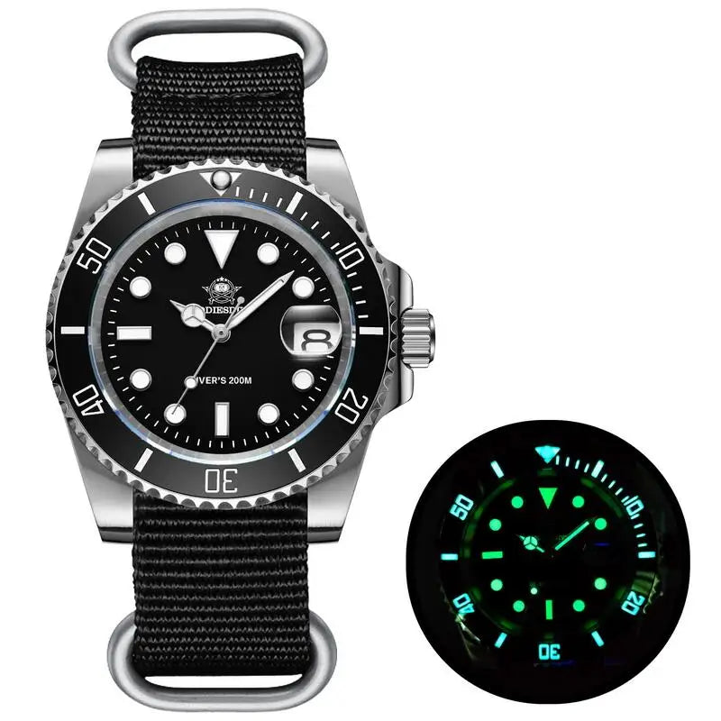 Stainless Steel Watch Men'S European and American Business Leisure Quartz Watch Waterproof Outdoor Sports Watch