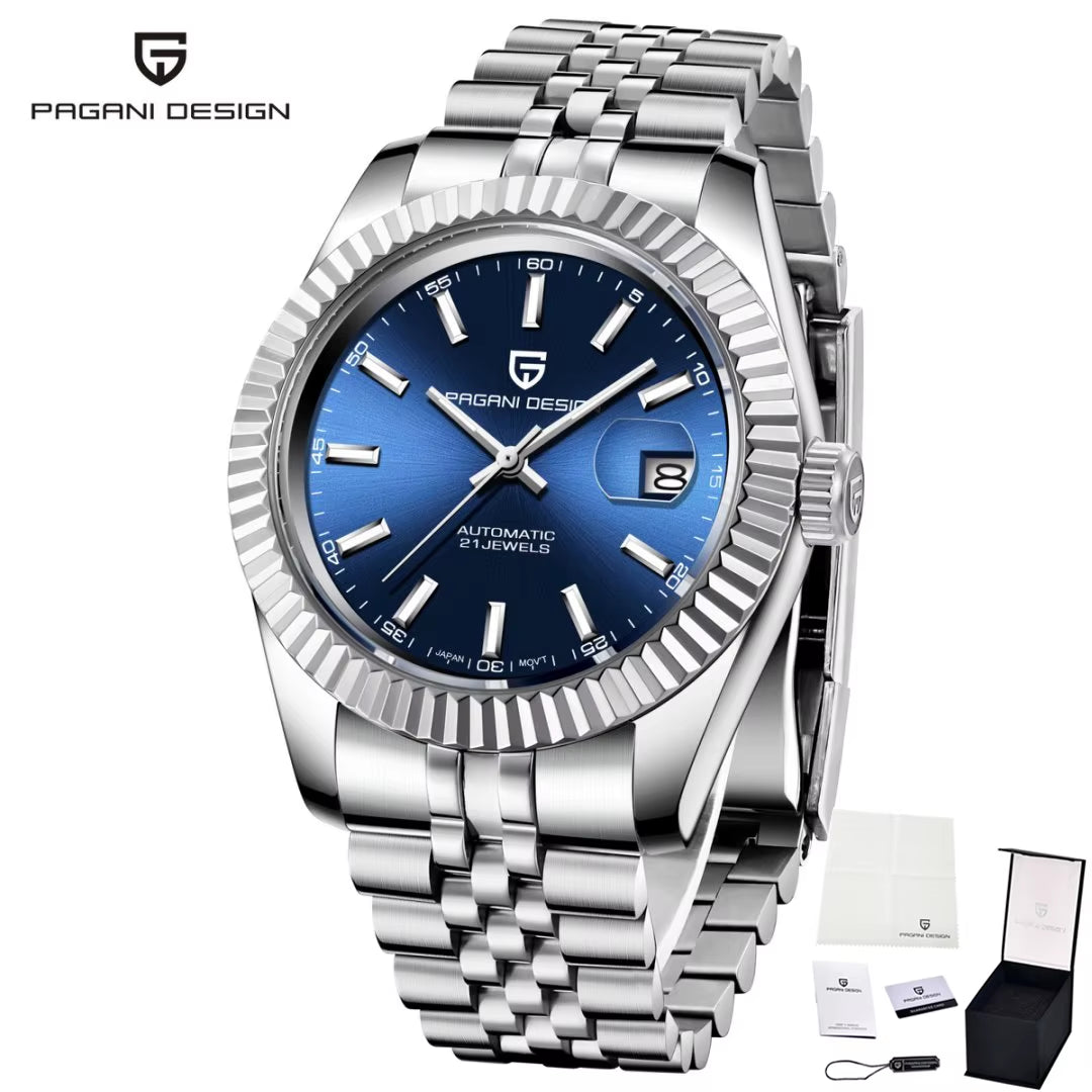Men Mechanical Watch Luxury Automatic Watch Sport Stainless Steel 100M Waterproof Watch for Men