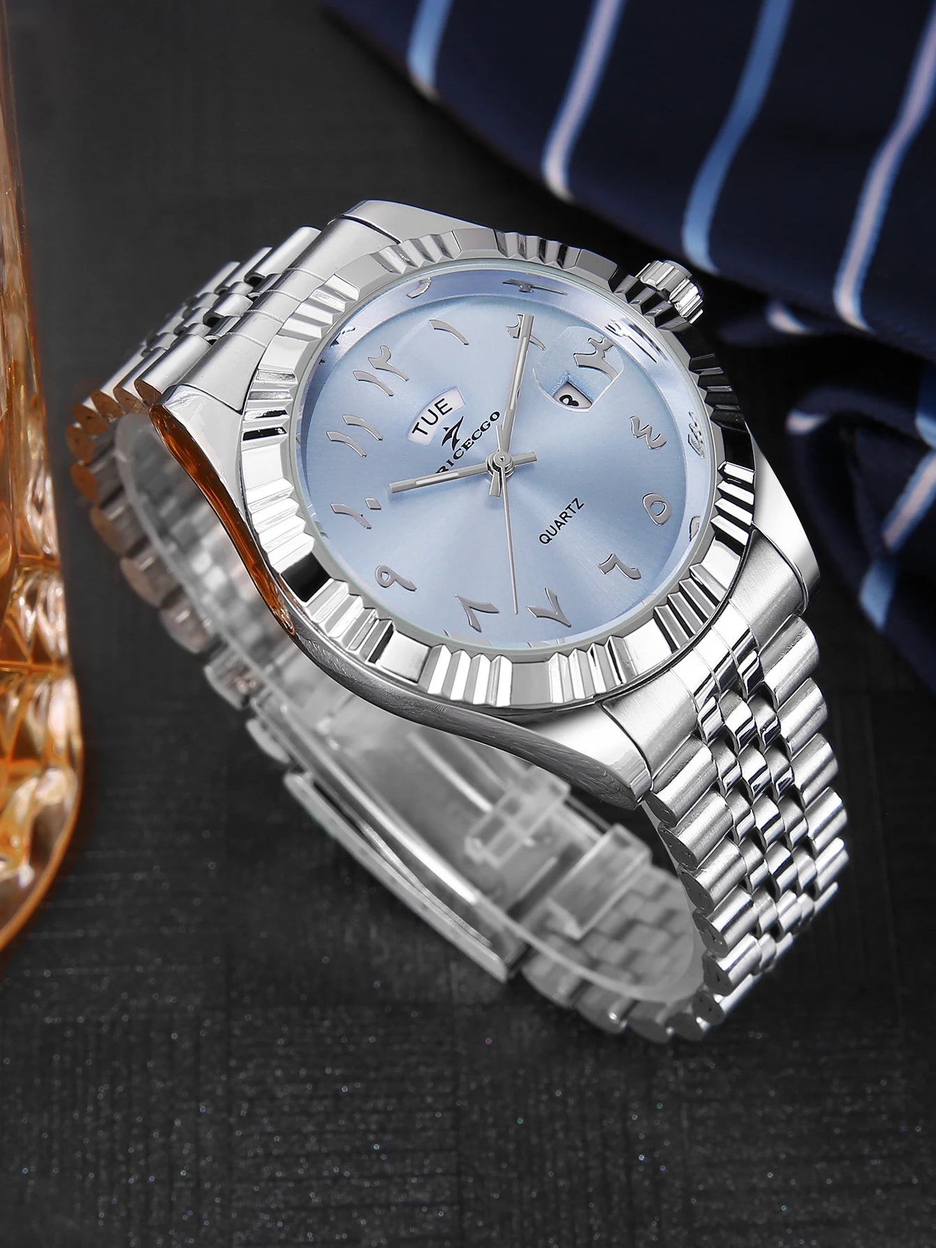 1Pc Quartz Watch Men'S Watch Luxury Fashion Simple Fashion Daily Wear Watch Business Men'S Watch Calendar